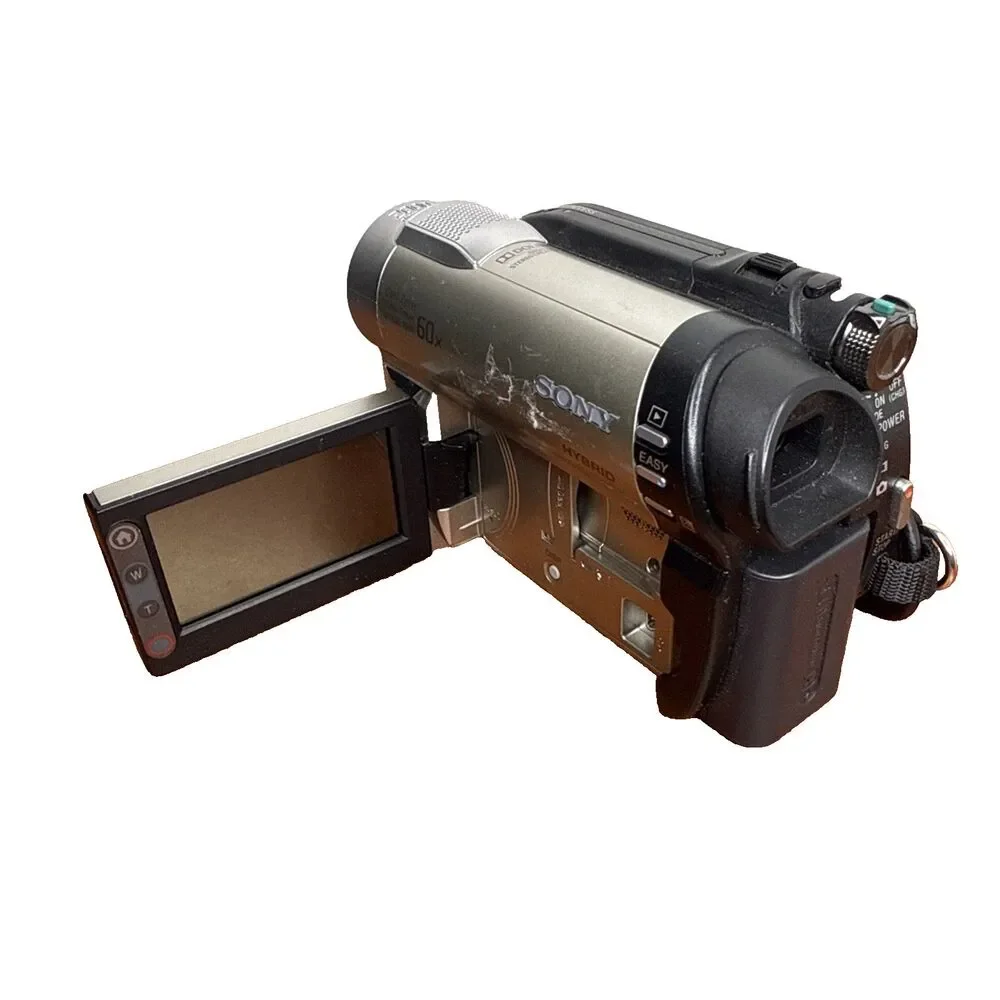 Sony Handycam DCR-DVD650 DVD Flash Media Camcorder Silver 60x Zoom Untested Part